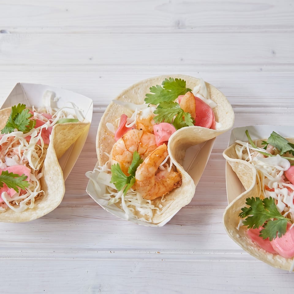 Shrimp Tacos Made Fresh Daily