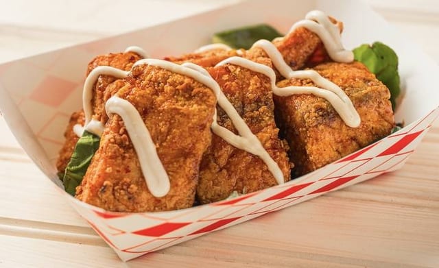 Fried Salmon Bites.