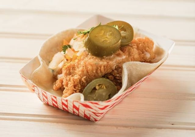 Fried Chicken Tacos.